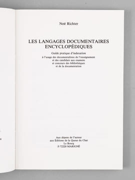 [ Lot de deux livres dédicacés par l'auteur ] La Conversion du Mauvais lecteur  la naissance de la lecture publique ; Les langages documentaires ...
