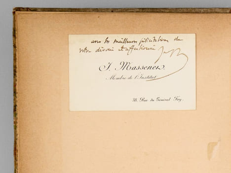 Manon. Opéra Comique en 5 Actes et 6 Tableaux de MM. Henri Meilhac & Philippe Gille. Musique de J. Massenet [ Exemplaire truffé avec une L.A.S. de ...