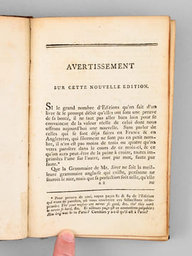 Elémens de la Grammaire anglaise ; ou Méthode pratique pour apprendre facilement cette langue. Nouvelle édition à laquelle on a ajouté : I Des ...