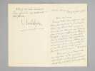 1 L.A.S. de René Bazin [ Il exprime son amitié à son correspondant, fait l'éloge de l'ouvrage "Lucile" par Madame Deleau, et transmets la prière du ...