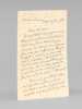 1 L.A.S. de René Bazin [ Il exprime son amitié à son correspondant, fait l'éloge de l'ouvrage "Lucile" par Madame Deleau, et transmets la prière du ...