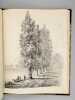 Beau recueil de 25 lithographies : Moulin à vent près de Londres - Arbres (Chêne, Peupliers, Sapins...) - Chalet en Suisse - En Angleterre - Près de ...