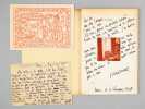 F comme... [ Edition originale - Livre dédicacé par l'auteur avec deux cartes autographes signées ]. FUVAL, Pierre ; [ FEVRIER, Paul-Hubert ]