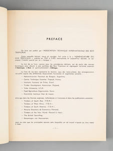 Nomenclature générale des Bois tropicaux , établie par la commission des publications. 1965