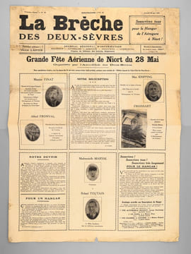 Grande Fête Aérienne de Niort du 28 Mai, organisée par l'Aéro-Club des Deux-Sèvres ( La Brèches des Deux-Sèvres, Première Année N° 16, Samedi 26 mai ...