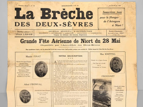 Grande Fête Aérienne de Niort du 28 Mai, organisée par l'Aéro-Club des Deux-Sèvres ( La Brèches des Deux-Sèvres, Première Année N° 16, Samedi 26 mai ...