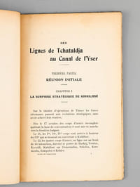 Des Lignes de Tchataldja au Canal de l'Yser. Kirkilissé - Charleroi - Lule-Burgas - La Marne - Tchataldja - Les Flandres [ Edition originale ]