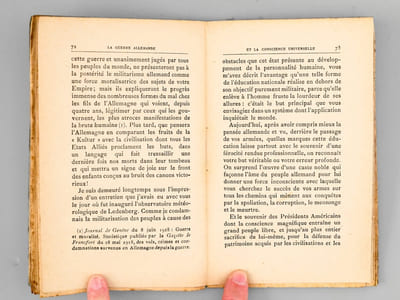 La Guerre Allemande et la Conscience Universelle [ Edition originale ] 