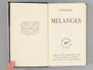 Mélanges. VOLTAIRE ; Van den Heuvel, Jacques (notes) ; BERL, Emmanuel (préf.)