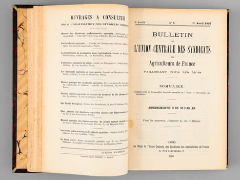 Bulletin de l'Union Centrale des Syndicats des Agriculteurs de France, paraissant tous les mois (Du numéro 1 de la 1ère année - 1er Juin 1899 - au ...