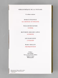 Frankenstein et autres romans gothiques