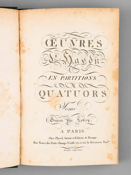 Oeuvres d'Haydn en Partitions. Quatuors (10 Tomes en 5 Volumes - Complet). HAYDN, Joseph ; (LOBRY)