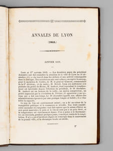 Annales de la Ville de Lyon ou Histoire de notre temps. [ Année 1849 - Edition originale ]