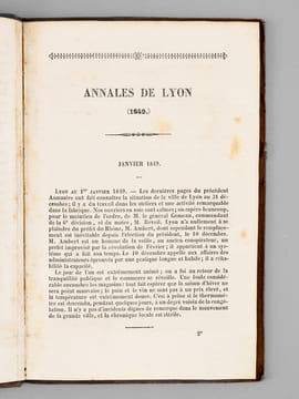 Annales de la Ville de Lyon ou Histoire de notre temps. [ Année 1849 - Edition originale ]. ANONYME : [ MONFALCON, J.B.]