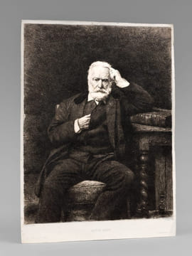 Victor Hugo [ Eau-forte sur papier de chine monté ]. BONNAT, Léon ; RAJON, Paul