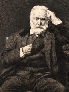 Victor Hugo [ Eau-forte sur papier de chine monté ]
