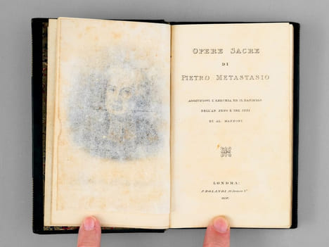 Opere Sacre di Pietro Metastasio. Aggiuntovi l'Ezechia ed il Daniello dell'ap. Zeno e tre inni di Al. Manzoni. METASTASIO ; (MANZONI, Alessandro)