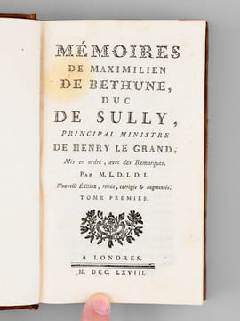 Mémoires de Maximilien de Béthune, Duc de Sully, Principal Ministre de Henry le Grand (9 Tomes - Complet). SULLY, Maximilien de Béthune, Duc de ; (M. ...