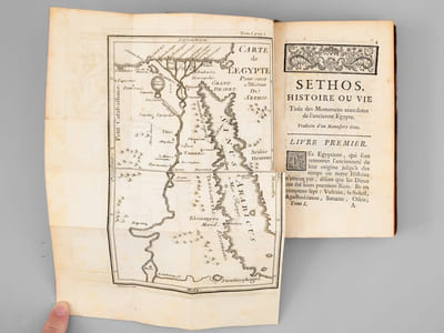 Sethos, Histoire ou Vie tirée des Monumens anecdotes de l'Ancienne Egypte. Traduite d'un Manuscrit Grec (3 Tomes - Complet) [ Edition originale ]