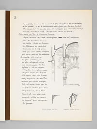 Voûtes romanes et gothiques [ Dossier manuscrit d'un élève architecte de 2e classe de l'ERAB (Ecole Régionale d'Architecture de Bordeaux) en 1962 ]