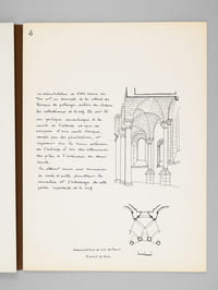 Voûtes romanes et gothiques [ Dossier manuscrit d'un élève architecte de 2e classe de l'ERAB (Ecole Régionale d'Architecture de Bordeaux) en 1962 ]