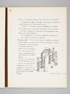 Voûtes romanes et gothiques [ Dossier manuscrit d'un élève architecte de 2e classe de l'ERAB (Ecole Régionale d'Architecture de Bordeaux) en 1962 ]
