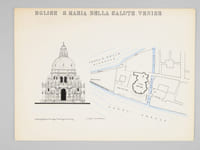 Venise [ Place Saint-Marc ; Eglise Santa Maria della Salute - Dossier manuscrit d'un élève architecte de 2e classe de l'ERAB (Ecole Régionale d'Architecture de Bordeaux) en 1962 ]
