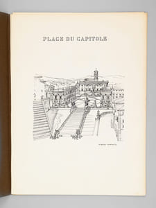 Les places de Rome [ Place du Capitole - Place Navone - Place du Peuple - Dossier manuscrit d'un élève architecte de 2e classe de l'ERAB (Ecole Régionale d'Architecture de Bordeaux) en 1962 ]