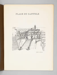 Les places de Rome [ Place du Capitole - Place Navone - Place du Peuple - Dossier manuscrit d'un élève architecte de 2e classe de l'ERAB (Ecole Régionale d'Architecture de Bordeaux) en 1962 ]