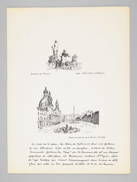 Les places de Rome [ Place du Capitole - Place Navone - Place du Peuple - Dossier manuscrit d'un élève architecte de 2e classe de l'ERAB (Ecole Régionale d'Architecture de Bordeaux) en 1962 ]