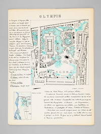 Grèce - Gaule Romaine [ Olympie ; Monuments romains d'Arles ;  - Dossier manuscrit d'un élève architecte de 2e classe de l'ERAB (Ecole Régionale d'Architecture de Bordeaux) en 1962 ]