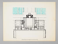 Le Palais Pitti [ Florence - Dossier manuscrit d'un élève architecte de 2e classe de l'ERAB (Ecole Régionale d'Architecture de Bordeaux) en 1962 ]