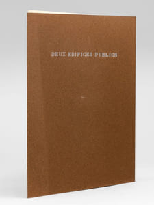 Deux édifices publics [ Hôtel de Ville de La Rochelle - Le Grand Théâtre de Bordeaux - Dossier manuscrit d'un élève architecte de 2e classe de l'ERAB (Ecole Régionale d'Architecture de Bordeaux) en 1962 ]