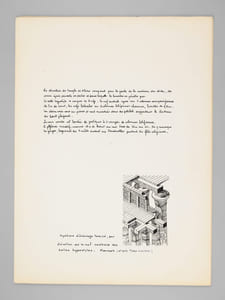 Egypte [ Le Temple de Khons - Le Temple d'Horus à Edfou - Dossier manuscrit d'un élève architecte de 2e classe de l'ERAB (Ecole Régionale d'Architecture de Bordeaux) en 1962 ]