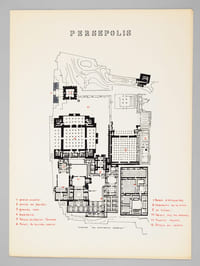 Perse - Assyrie [ La Ziggurat d'Urnammou - Persépolis - Dossier manuscrit d'un élève architecte de 2e classe de l'ERAB (Ecole Régionale d'Architecture de Bordeaux) en 1962 ]