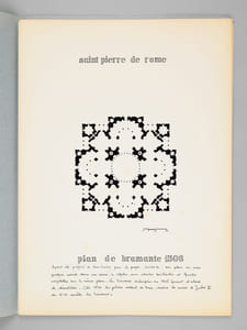 Saint Pierre de Rome [ Basilique Saint-Pierre - Dossier manuscrit d'un élève architecte de 1ère classe de l'ERAB (Ecole Régionale d'Architecture de Bordeaux) en 1961 ]