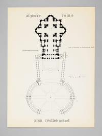 Saint Pierre de Rome [ Basilique Saint-Pierre - Dossier manuscrit d'un élève architecte de 1ère classe de l'ERAB (Ecole Régionale d'Architecture de Bordeaux) en 1961 ]