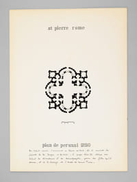 Saint Pierre de Rome [ Basilique Saint-Pierre - Dossier manuscrit d'un élève architecte de 1ère classe de l'ERAB (Ecole Régionale d'Architecture de Bordeaux) en 1961 ]