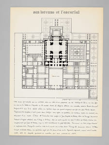 L'Escorial [ San Lorenzo et le Palais de l'Escurial - Dossier manuscrit d'un élève architecte de 1ère classe de l'ERAB (Ecole Régionale d'Architecture de Bordeaux) en 1961 ]