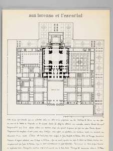 L'Escorial [ San Lorenzo et le Palais de l'Escurial - Dossier manuscrit d'un élève architecte de 1ère classe de l'ERAB (Ecole Régionale d'Architecture de Bordeaux) en 1961 ]
