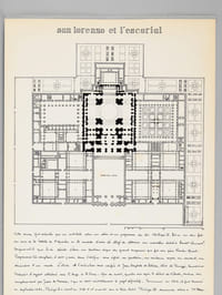 L'Escorial [ San Lorenzo et le Palais de l'Escurial - Dossier manuscrit d'un élève architecte de 1ère classe de l'ERAB (Ecole Régionale d'Architecture de Bordeaux) en 1961 ]
