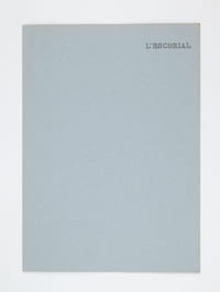 L'Escorial [ San Lorenzo et le Palais de l'Escurial - Dossier manuscrit d'un élève architecte de 1ère classe de l'ERAB (Ecole Régionale d'Architecture de Bordeaux) en 1961 ]