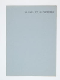 Saint Paul et le Panthéon [ Cathédrale Saint Paul de Londres ; Le Panthéon à Paris - Dossier manuscrit d'un élève architecte de 1ère classe de l'ERAB (Ecole Régionale d'Architecture de Bordeaux) en 1961 ]