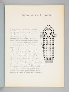 Une Eglise du XVIIe XVIIIe [ L'Eglise St Roch à Paris - Dossier manuscrit d'un élève architecte de 1ère classe de l'ERAB (Ecole Régionale d'Architecture de Bordeaux) en 1961 ]