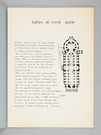Une Eglise du XVIIe XVIIIe [ L'Eglise St Roch à Paris - Dossier manuscrit d'un élève architecte de 1ère classe de l'ERAB (Ecole Régionale d'Architecture de Bordeaux) en 1961 ]