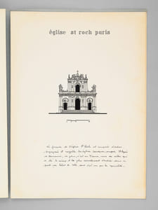 Une Eglise du XVIIe XVIIIe [ L'Eglise St Roch à Paris - Dossier manuscrit d'un élève architecte de 1ère classe de l'ERAB (Ecole Régionale d'Architecture de Bordeaux) en 1961 ]