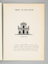 Une Eglise du XVIIe XVIIIe [ L'Eglise St Roch à Paris - Dossier manuscrit d'un élève architecte de 1ère classe de l'ERAB (Ecole Régionale d'Architecture de Bordeaux) en 1961 ]