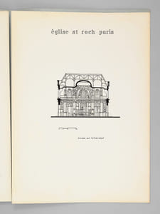 Une Eglise du XVIIe XVIIIe [ L'Eglise St Roch à Paris - Dossier manuscrit d'un élève architecte de 1ère classe de l'ERAB (Ecole Régionale d'Architecture de Bordeaux) en 1961 ]
