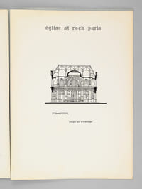 Une Eglise du XVIIe XVIIIe [ L'Eglise St Roch à Paris - Dossier manuscrit d'un élève architecte de 1ère classe de l'ERAB (Ecole Régionale d'Architecture de Bordeaux) en 1961 ]