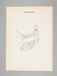 Une Eglise Contemporaine [ L'Eglise de Ronchamp - Dossier manuscrit d'un élève architecte de 1ère classe de l'ERAB (Ecole Régionale d'Architecture de Bordeaux) en 1961 ]
